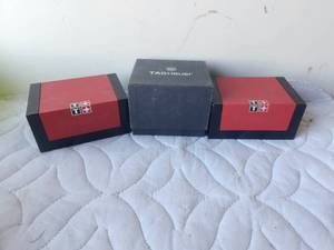 lot 155 image: Selection of 3 empty watch boxes - Tissot (2) and Tag Heuer