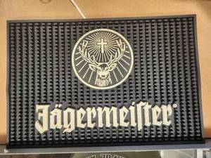lot 173 image: Jgermeister rubber bardrink mat - 12 by 18 - Qty of 2