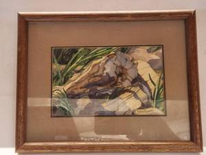 lot 188 image: Framed and matted artwork -  10 x 13