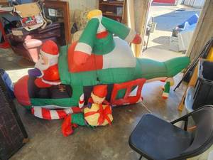 lot 191 image: Blow up Santa and Helicopter