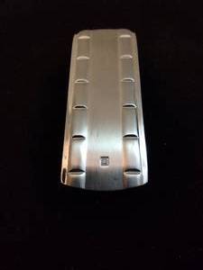 lot 114 image: Stainless Steel money clip with diamond accent. Diamond tested.
