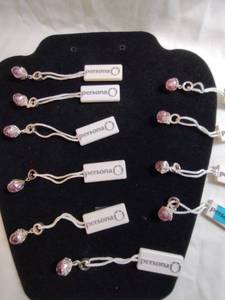 lot 125 image: (10) Persona brand Sterling Silver and glass  crystal charms. Most marked 925 andor have retail tags that say 925. Retail $30 each