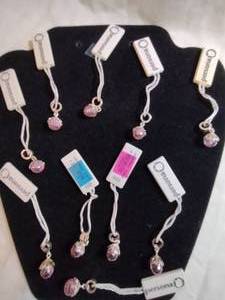 lot 129 image: (10) Persona brand Sterling Silver and glass  crystal charms. Most marked 925 andor have retail tags that say 925. Retail $30 each