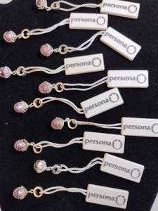 lot 130 image: (10) Persona brand Sterling Silver and glass  crystal charms. Most marked 925 andor have retail tags that say 925. Retail $30 each
