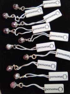 lot 131 image: (10) Persona brand Sterling Silver and glass  crystal charms. Most marked 925 andor have retail tags that say 925. Retail $30 each