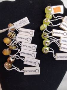 lot 133 image: (14) Persona brand Sterling Silver and glass  crystal charms. Most marked 925 andor have retail tags that say 925. Retail $30 each