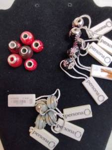 lot 134 image: (15) Persona brand Sterling Silver and glass  crystal charms. Most marked 925 andor have retail tags that say 925. Retail $30 each