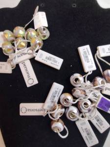lot 136 image: (16) Persona brand Sterling Silver and glass  crystal charms. Most marked 925 andor have retail tags that say 925. Retail $30 each