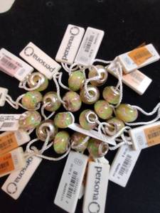 lot 140 image: (18) Persona brand Sterling Silver and glass  crystal charms. Most marked 925 andor have retail tags that say 925. Retail $30 each