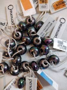 lot 144 image: (21) Persona brand Sterling Silver and glass  crystal charms. Most marked 925 andor have retail tags that say 925. Retail $30 each