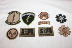 lot 177 image: Velcro Tactical Patches as shown