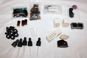 lot 166 image: Glass Droppers, Mini Bottles, and Jewelry Loupe Magnifiers