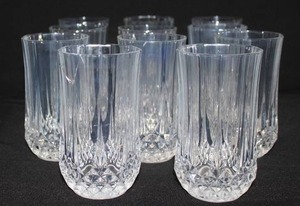 lot 188 image: Set of Vintage French Crystal Tumbler Glasses