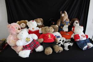 lot 195 image: Build-a-bear Collection -not just bears, Horse, Tiger and Cow too.