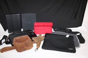 lot 222 image: Computer, iPad and Phone Cases Leather Mac Cases, Samsonite, Apple Brands