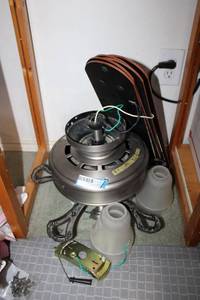 lot 225 image: Hunter Ceiling Fan- already disassembled