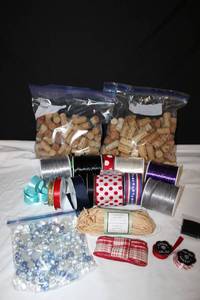 lot 251 image: Wine Bottle Corks, Ribbons, Marbles