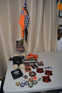 lot 272 image: Harley-Davidson Lot Biker Hat, Teddy Bear, Poker Chips and More