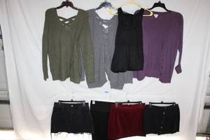 lot 349 image: Misses Clothes Short Skirts and Sweaters