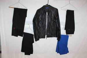 lot 350 image: Womens Clothes Apt 9 Faux-Leather Jackets and Pants