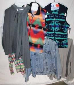 lot 368 image: Womens Clothes Lee Denim Jacket, Chaps still has tags, see pictures