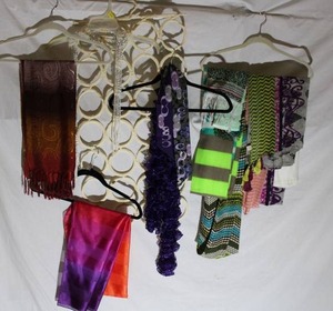 lot 377 image: Womens Scarfs and Scarf Hanger