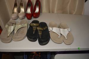 lot 322 image: Womens Shoes Heels and Sandals Size 10