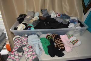 lot 315 image: Fuzzy Socks and other socks (some never worn)