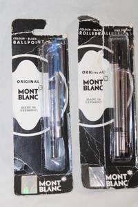 lot 33 image: (2) MontBlanc ball point pen refills