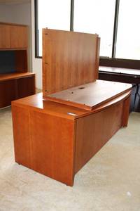 lot 45 image: Novikoff Cherry Colored Office Desk