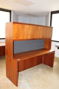 lot 48 image: Cherry Finish Work Station and Hutch