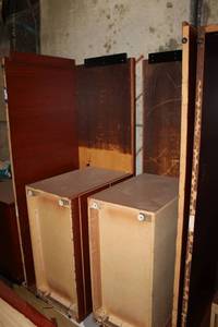 lot 80 image: Double Cherry Finish Desk Unit