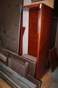 lot 85 image: Large Multi-Piece Desk Ensemble and Table