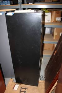 lot 94 image: Black Flip Top 4-Drawer File Cabinet