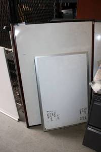 lot 112 image: White Boards - 4 Total, One hangs over Door