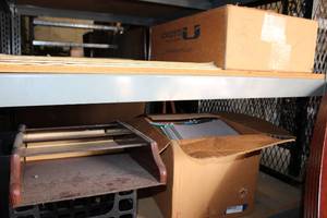 lot 137 image: T-shirts, Large Paper Pads, Magazine Rack, Hanging Files