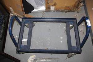 lot 160 image: Blue Rolling Cart for Tubs or Bins