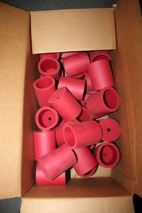 lot 285 image: Box of Plain Red Koozies