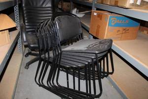 lot 307 image: Black Stackable Chairs