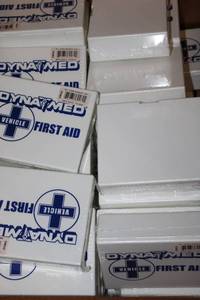 lot 310 image: Box of Vehicle First Aid Kits Unopened