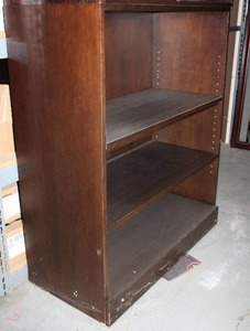 lot 341 image: 4 Dark Brown Bookcase