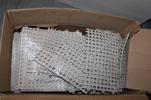 lot 351 image: Rubber Dri-Dek Panels - Bar Tiles