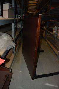 lot 432 image: Solid 42x42 Square Table with Steel Legs