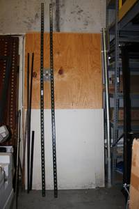 lot 482 image: Building Supplies Shelving Brackets and Wood Boards