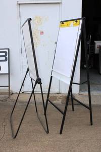 lot 523 image: 2 White Board Presentation Easels