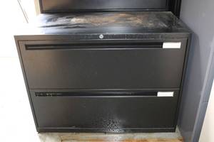 lot 524 image: 2-Drawer Lateral File Cabinet as shown - Black