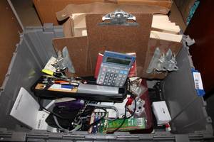 lot 585 image: Office Supplies Clipboards, Calculator, Stapler and More