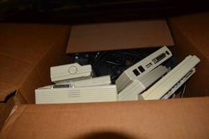 lot 549 image: 3ComCouriers, Robotics FaxModem, Monitor Risers