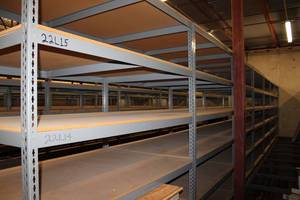 lot 222 image: 5 Shelf Industrial Unit 8x4x69.5 (CONTENTS NOT INCLUDED PICTURE MAY NOT BE EXACT SHELF)