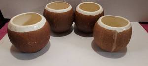 lot 2 image: MCM  vintage Trader Vic coconut mugs